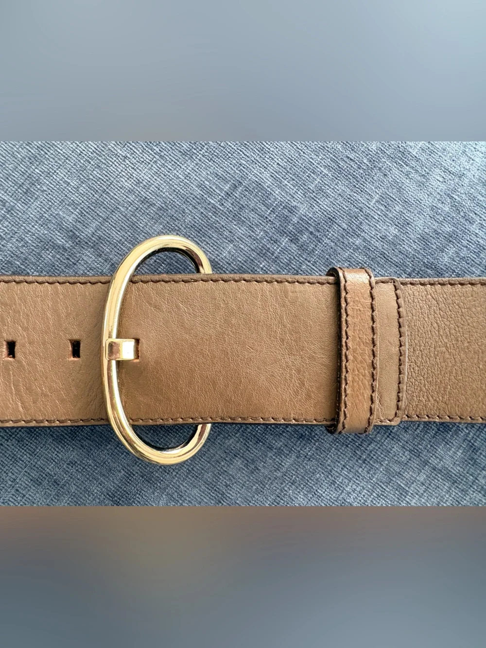 Banana Republic Taupe Brown Leather Belt Size S Made in Italy